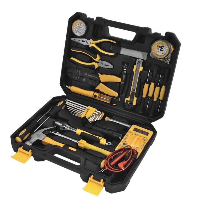 Komplet alata za električara 34 kom + multimetar