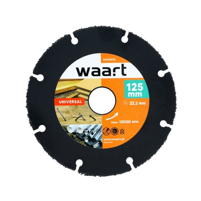 WAART univerzalna kružna pila za rezanje drva s čavlima 125mm/22,23mm