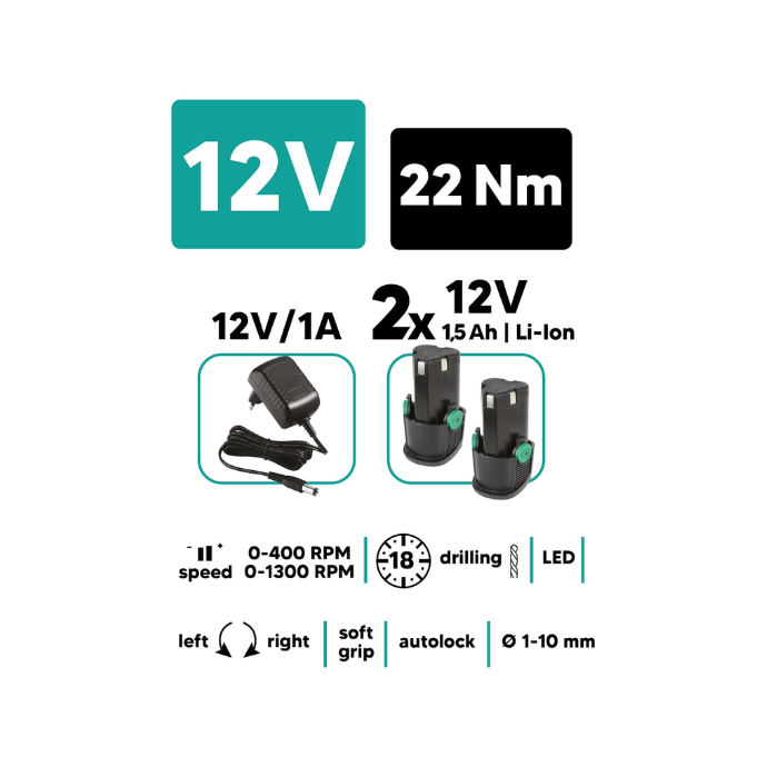 WAART 12V aku odvijač s dvije brzine - Slika 15