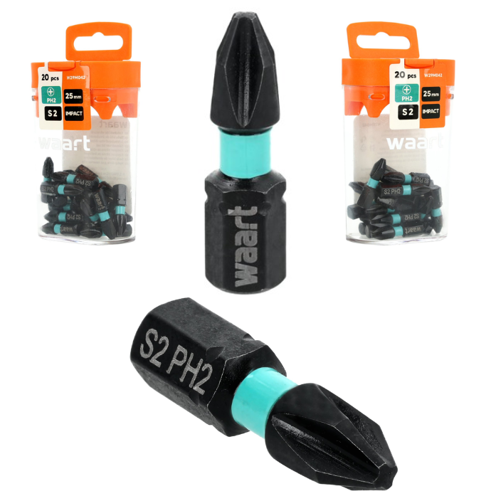 Bitovi za udarni odvijač PH2 x 25 mm, 20 kom, kutija