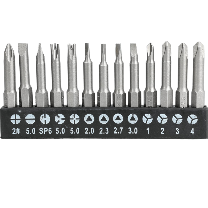 Set specijalnih bitova 1/4″ 50 mm, CR-V, 13 komada