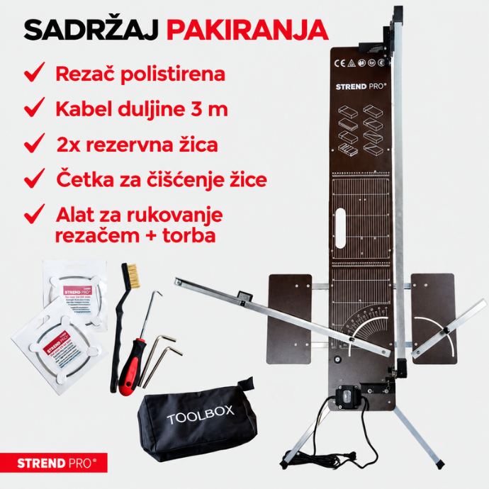 Strend Pro SDDR-140 rezač za polistiren, 200 W, samostojeći - Slika 8